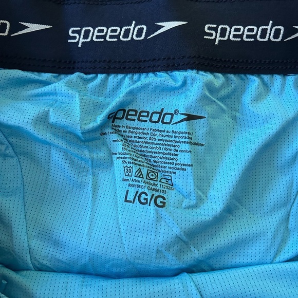 NWT Speedo Men's Tech Volley UPF50+
Swim Shorts trunks Size Large Blue Blocks - Picture 8 of 10